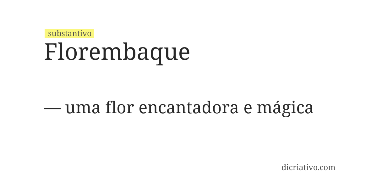 Significado de florembaque