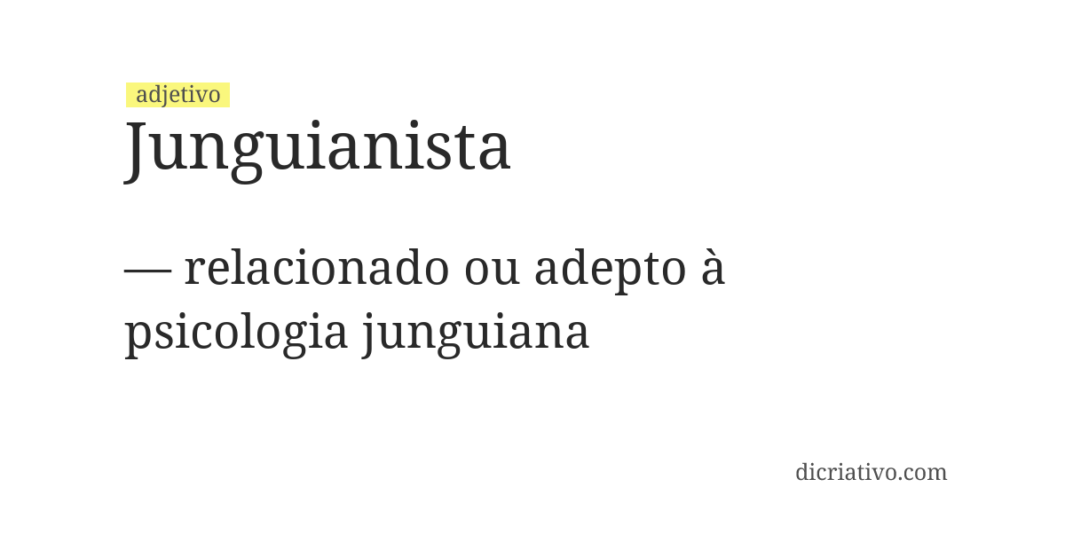 Significado de junguianista