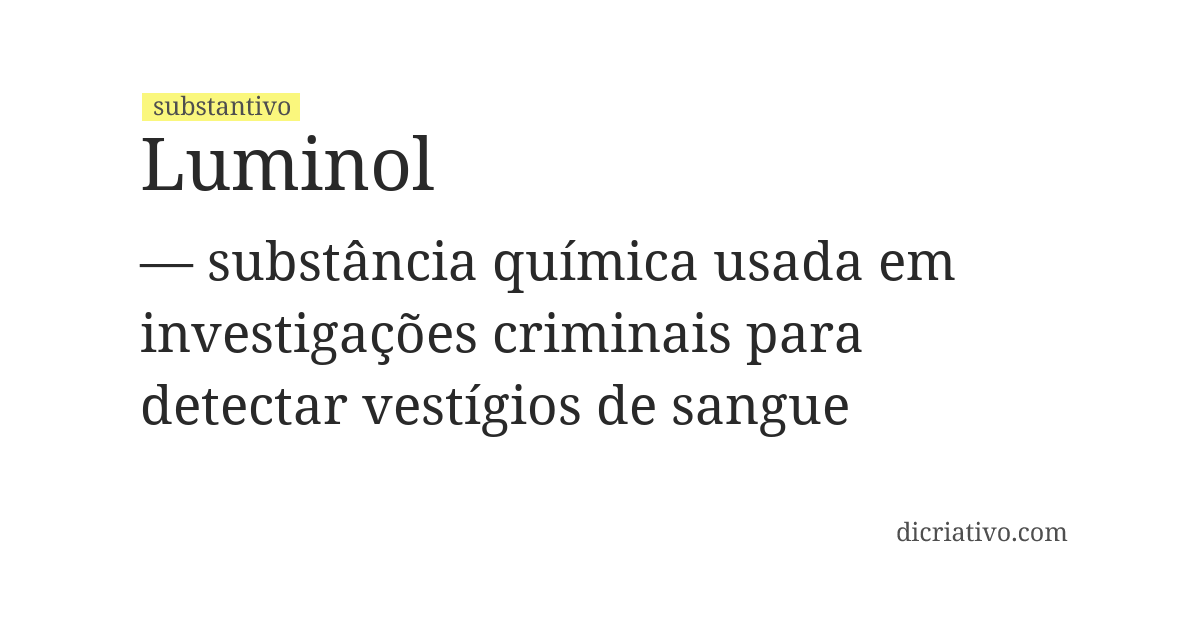 Significado de luminol