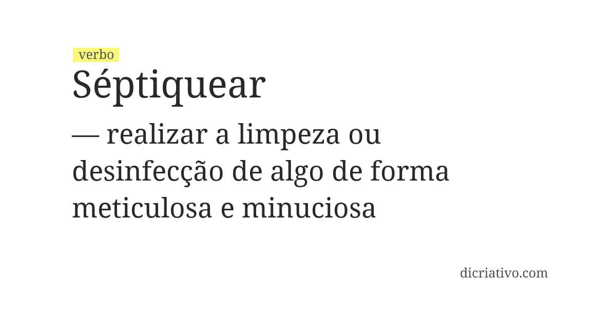Significado de séptiquear