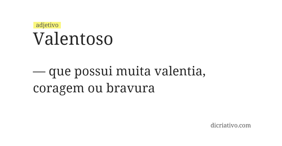 Significado de valentoso