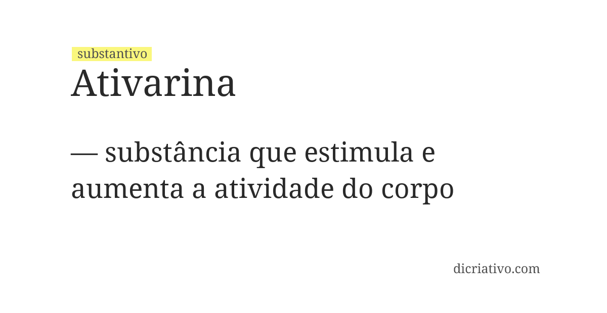 Significado de ativarina