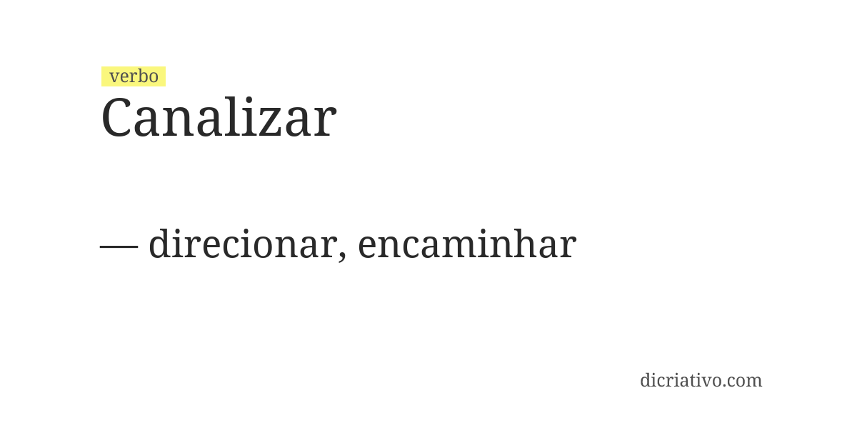 Significado de canalizar