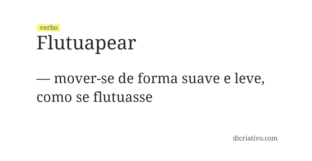 Significado de flutuapear