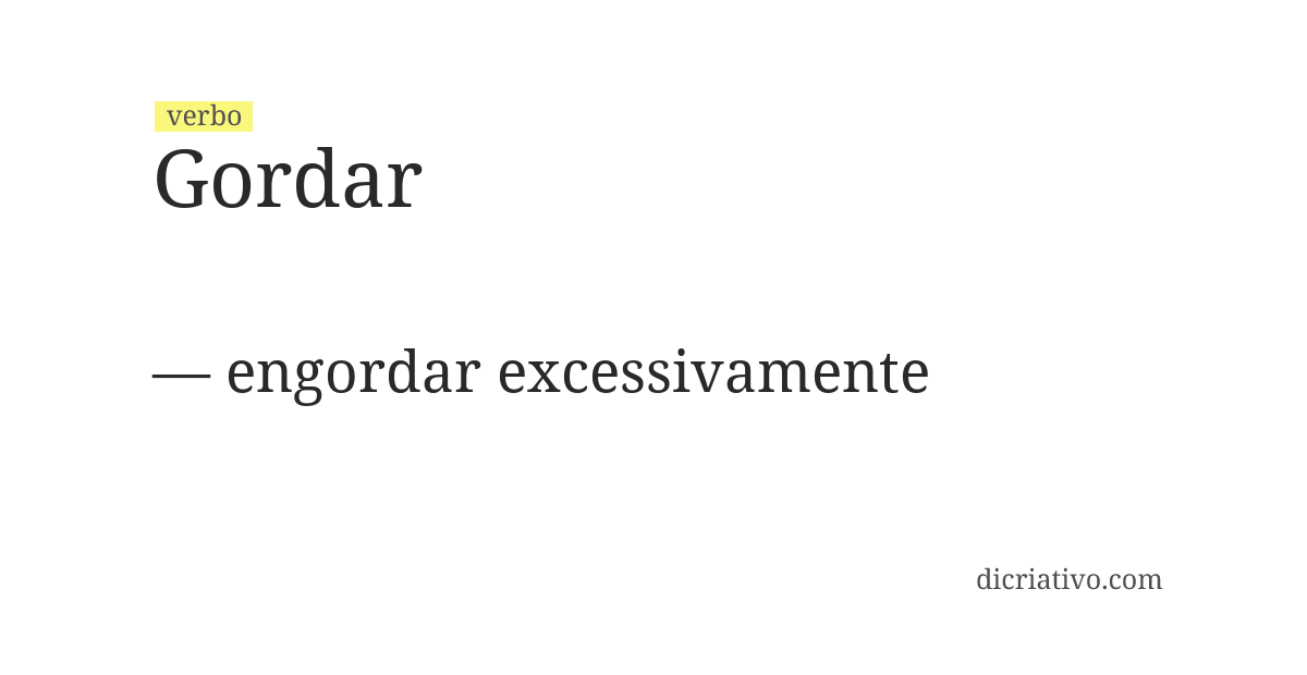 Significado de gordar