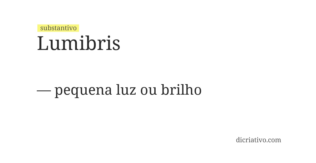 Significado de lumibris