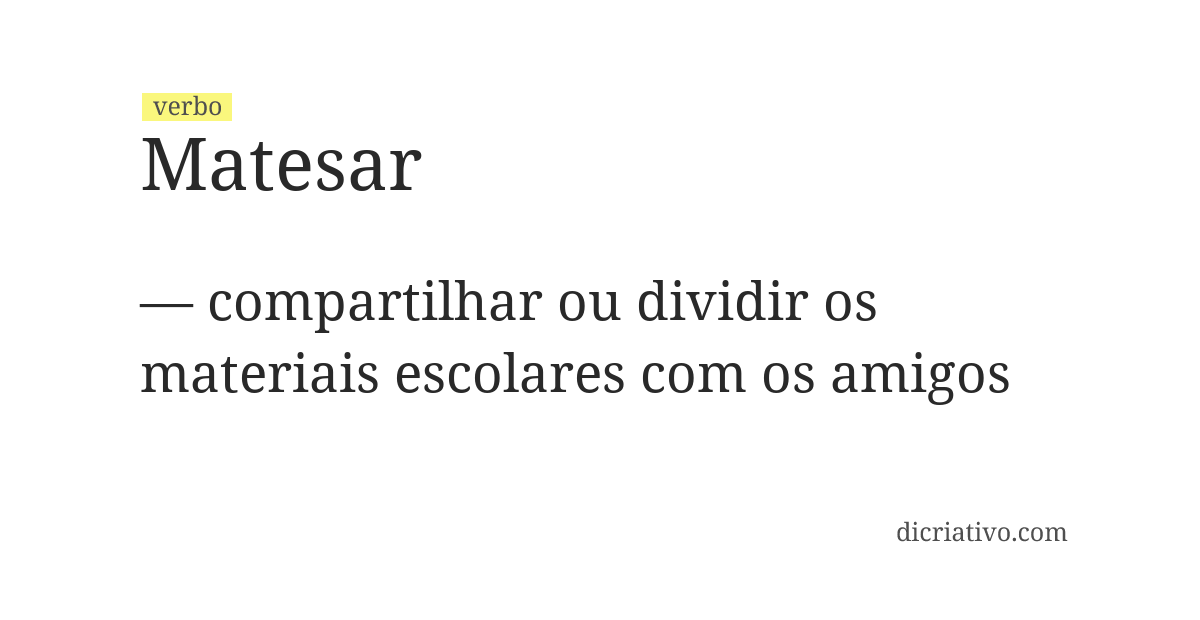 Significado de matesar