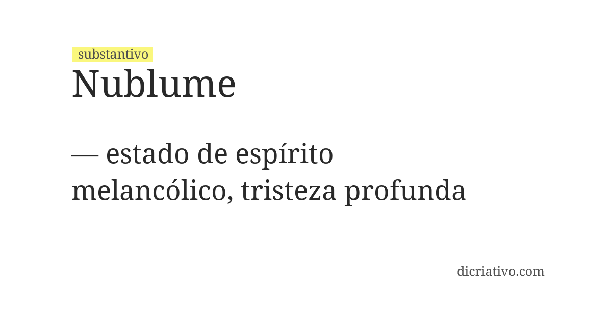 Significado de nublume
