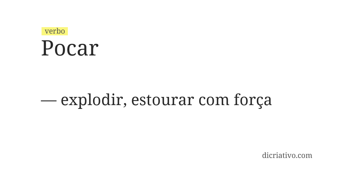 Significado de pocar