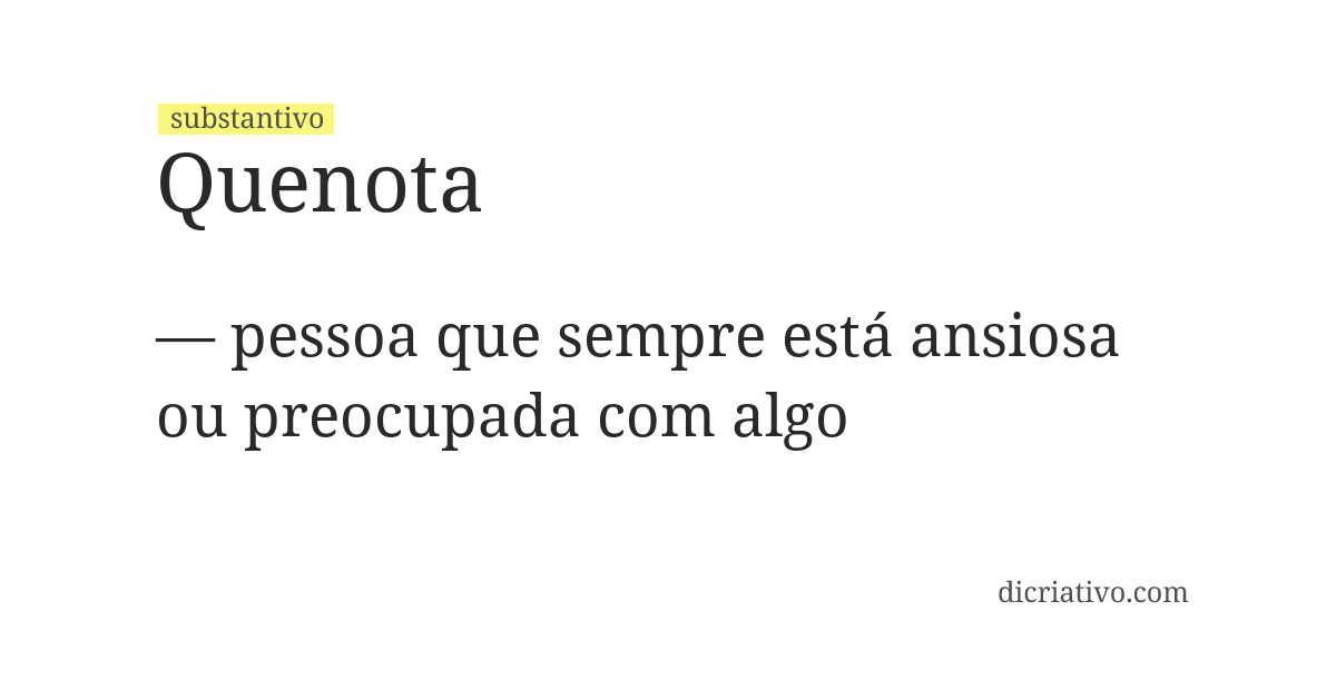 Significado de quenota