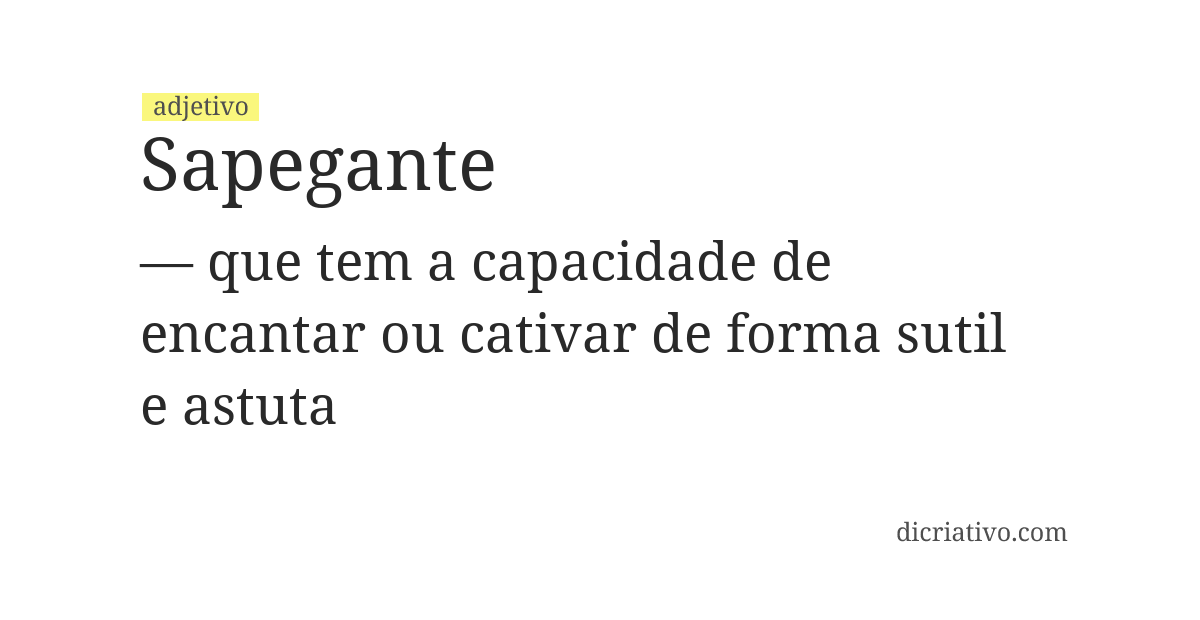 Significado de sapegante