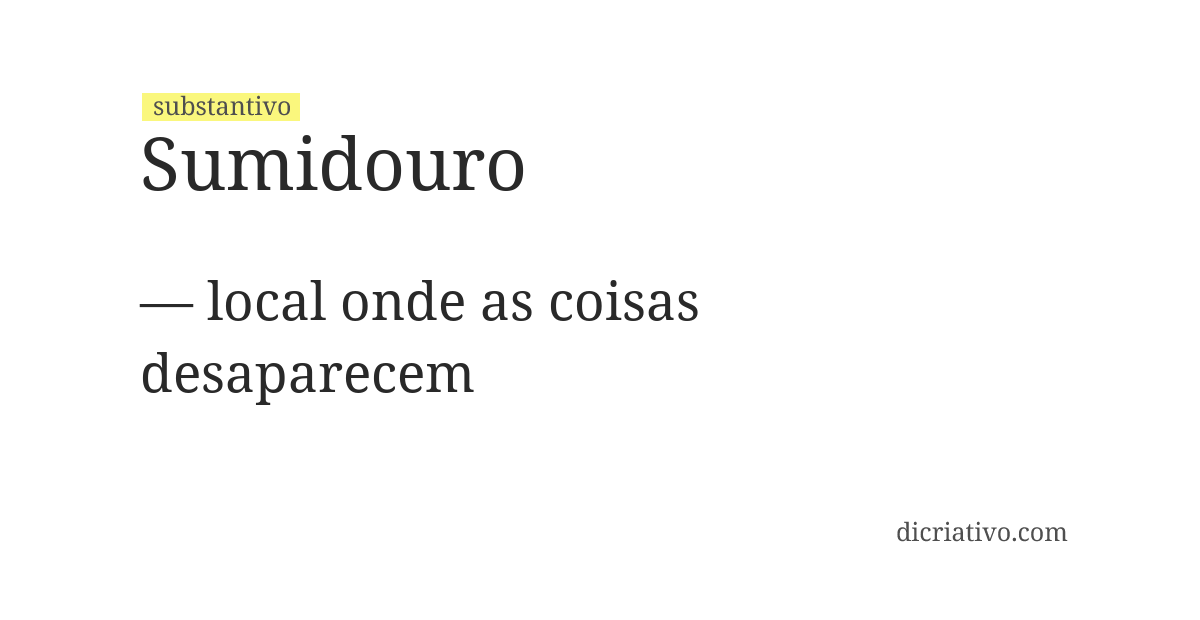 Significado de sumidouro