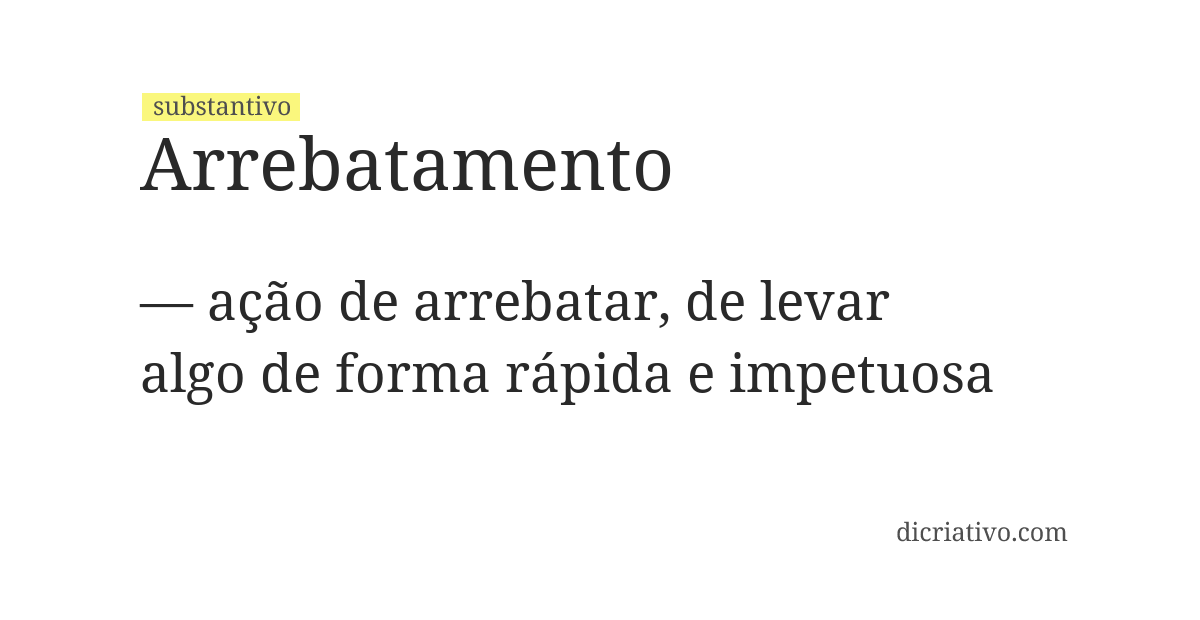 Significado de arrebatamento