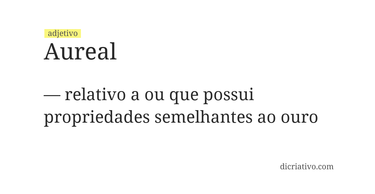 Significado de aureal