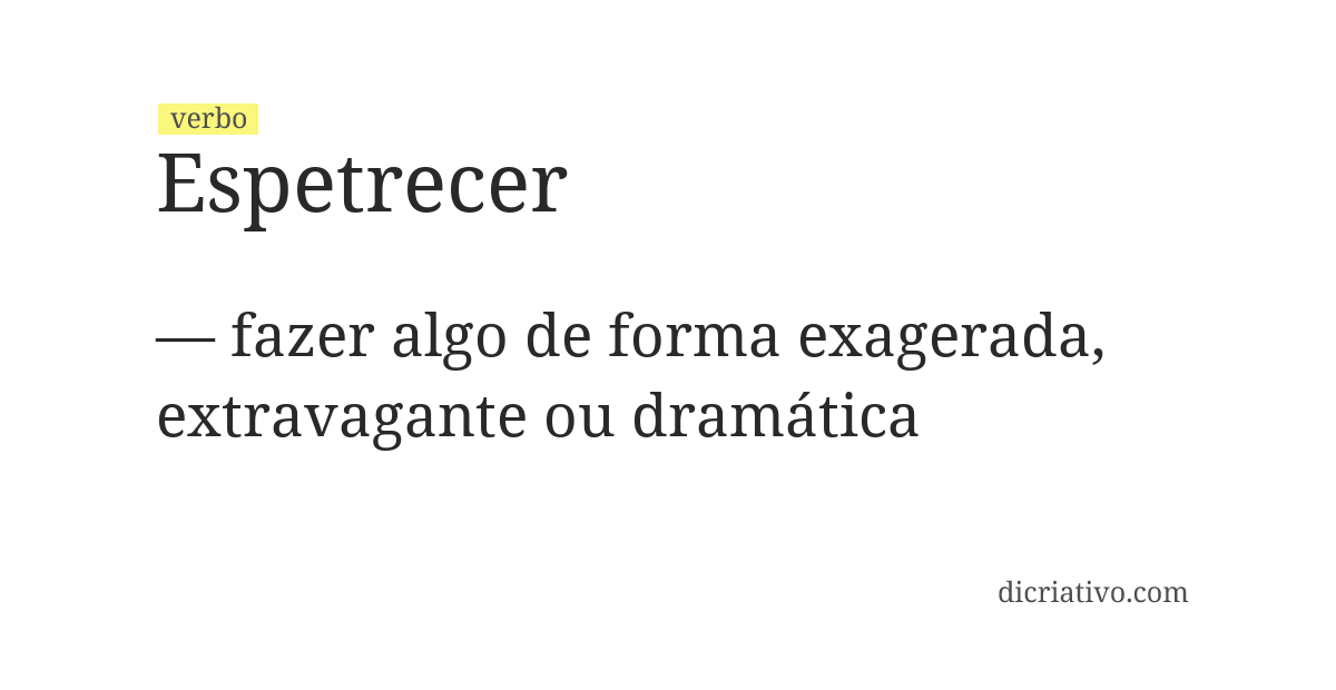 Significado de espetrecer