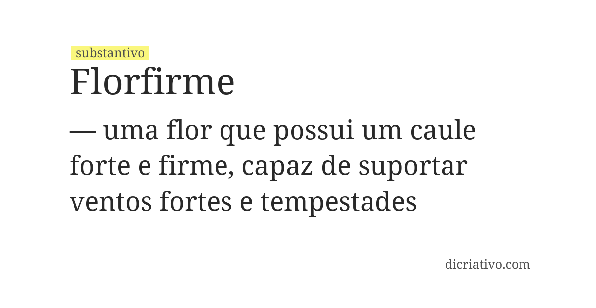 Significado de florfirme