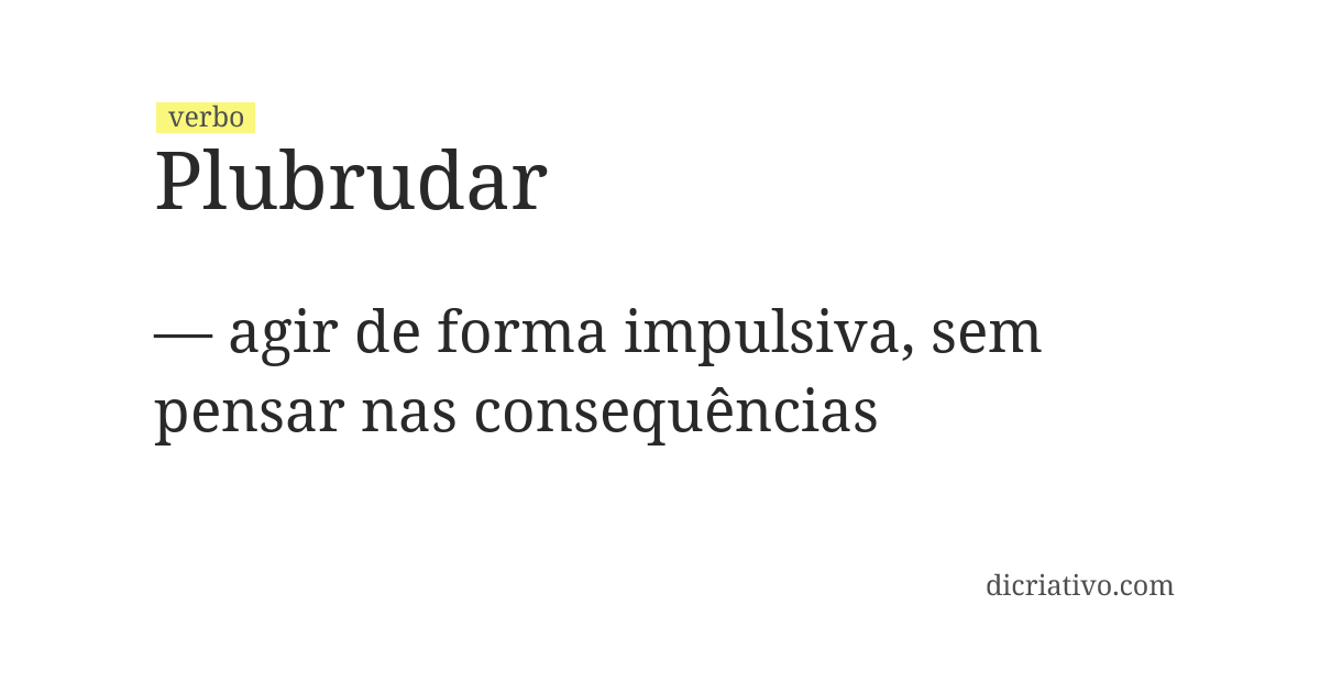 Significado de plubrudar