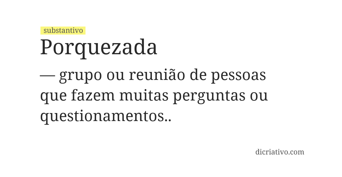 Significado de porquezada