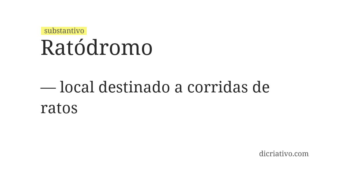 Significado de ratódromo