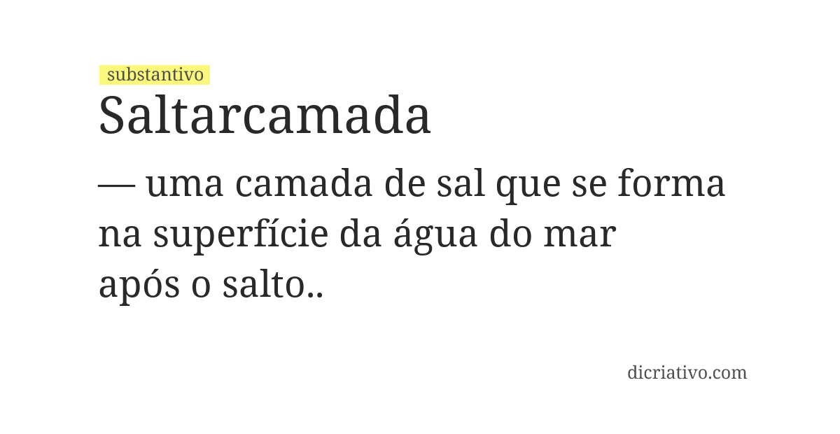 Significado de saltarcamada