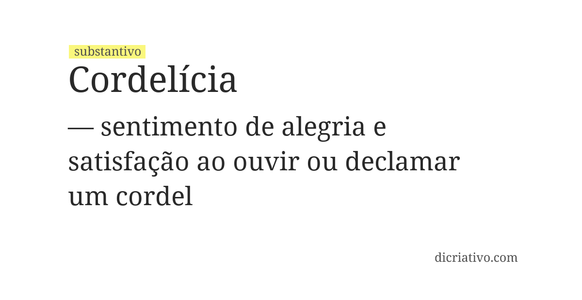 Significado de cordelícia