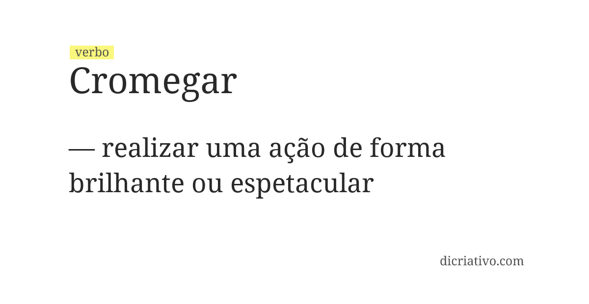 Significado de cromegar