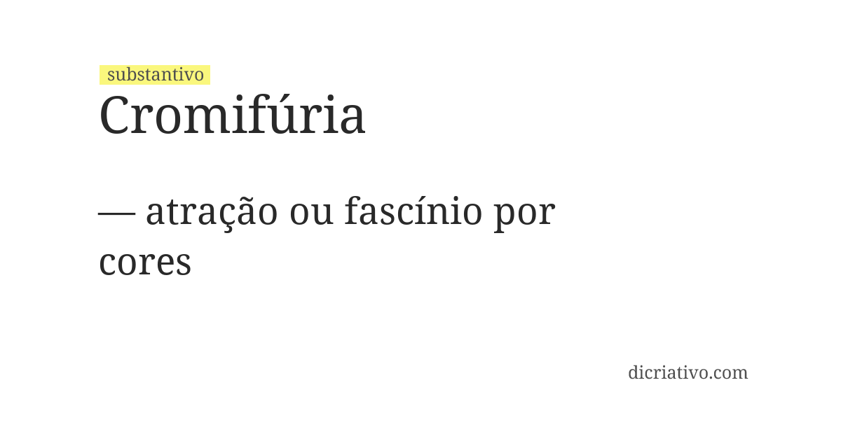 Significado de cromifúria