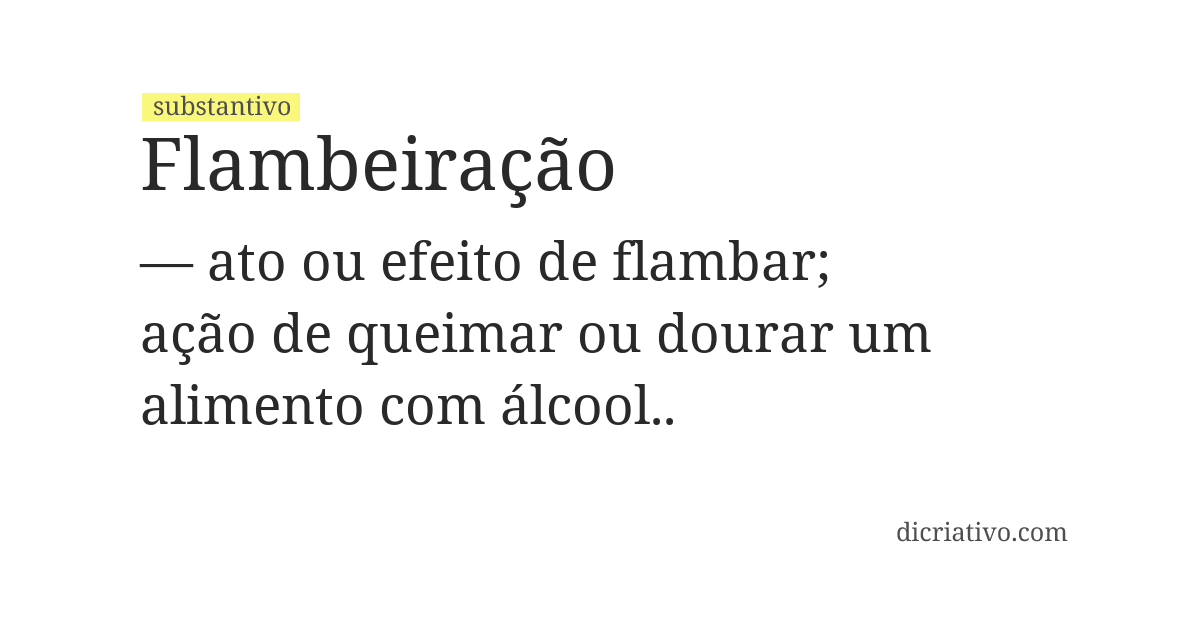 Significado de flambeiração