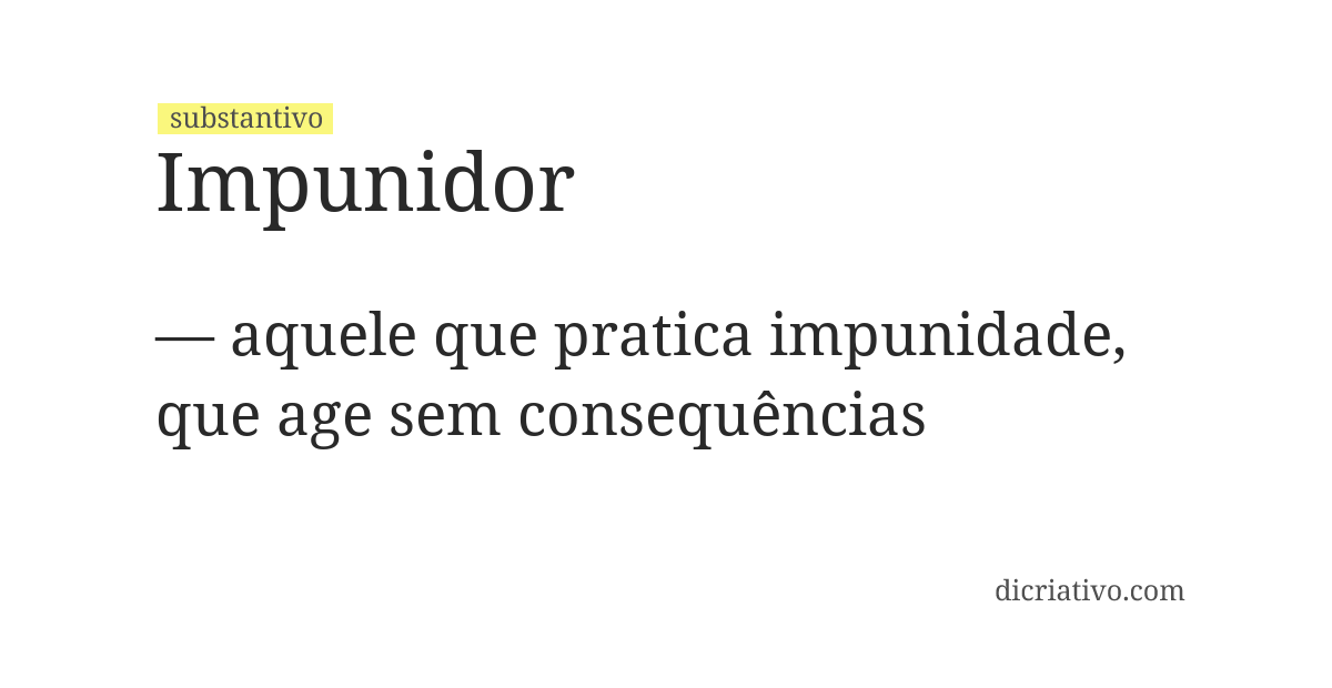Significado de impunidor