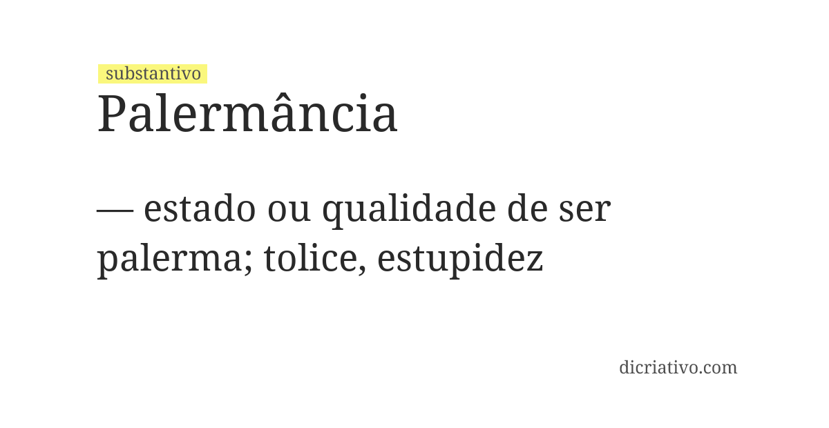 Significado de palermância