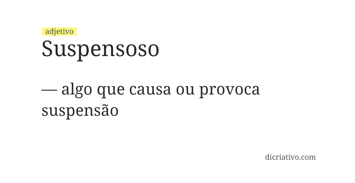 Significado de suspensoso