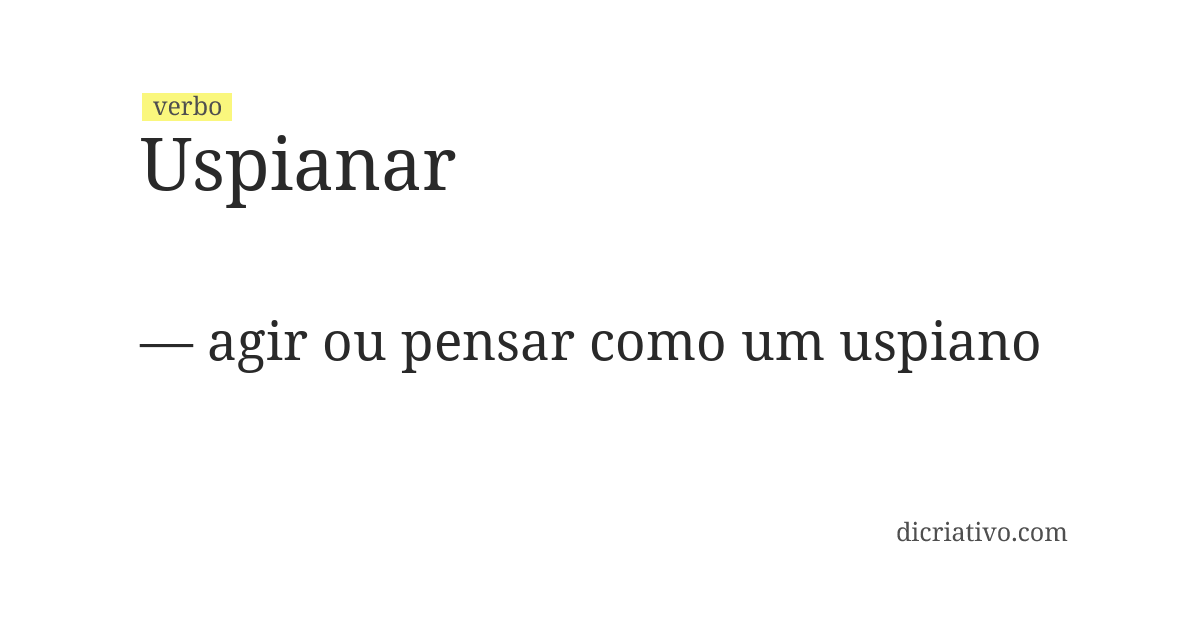 Significado de uspianar