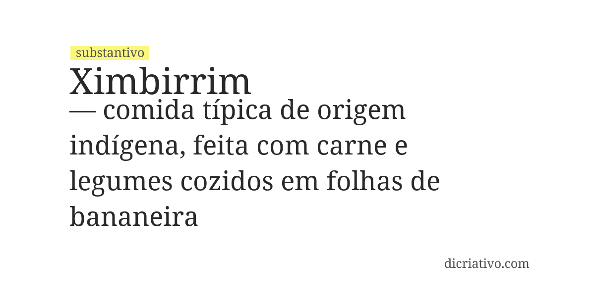 Significado de ximbirrim