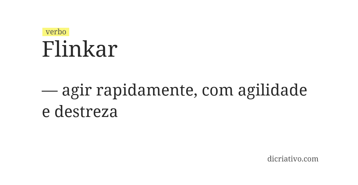 Significado de flinkar