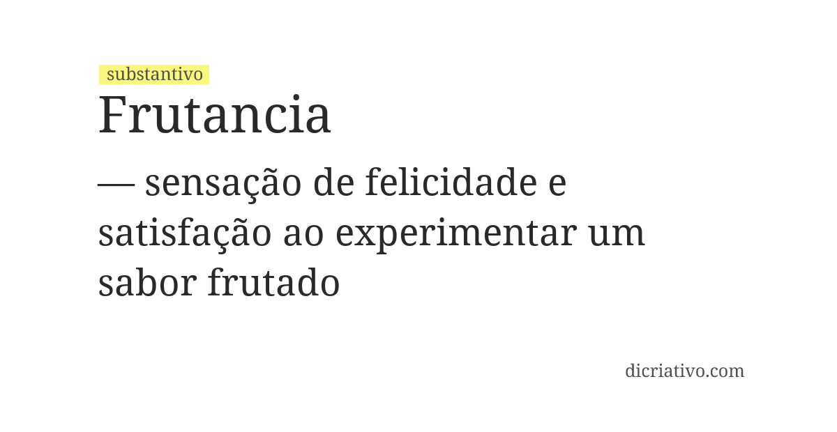 Significado de frutancia