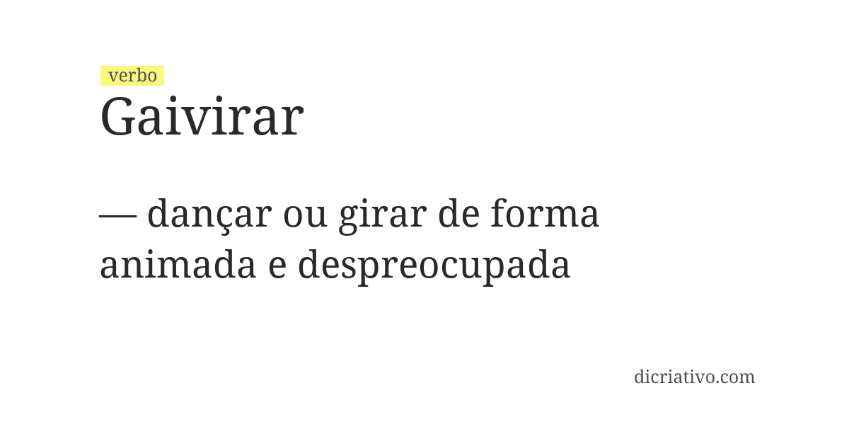 Significado de gaivirar