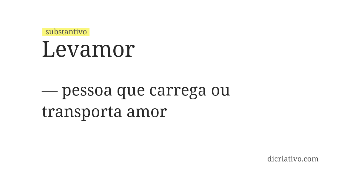 Significado de levamor