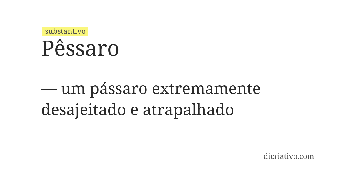 Significado de pêssaro