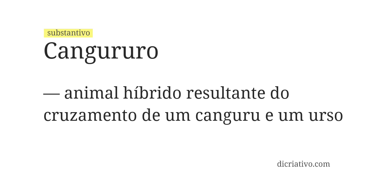 Significado de cangururo