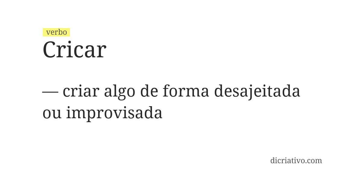 Significado de cricar