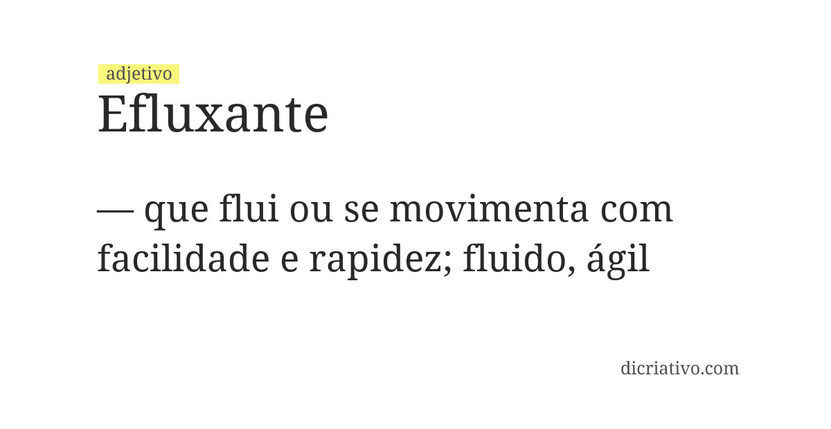 Significado de efluxante