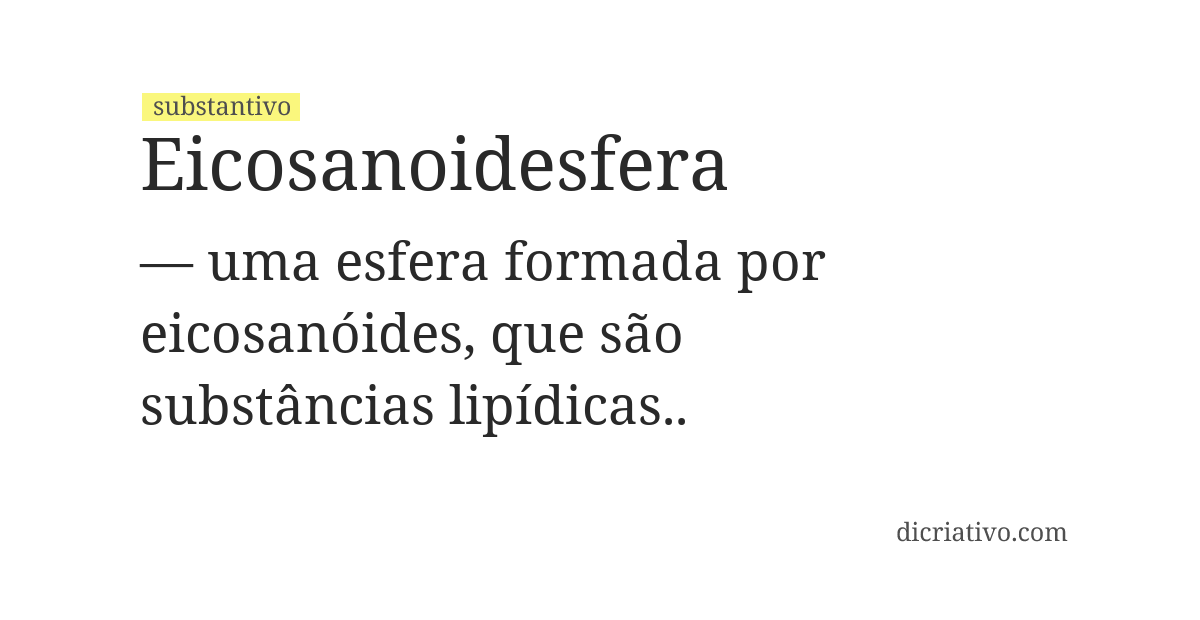 Significado de eicosanoidesfera