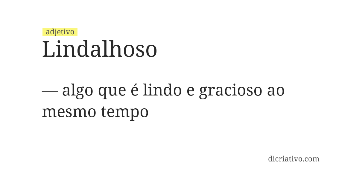 Significado de lindalhoso