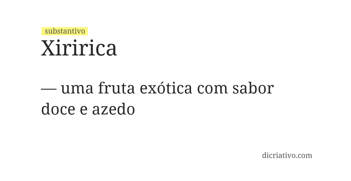Significado de xiririca