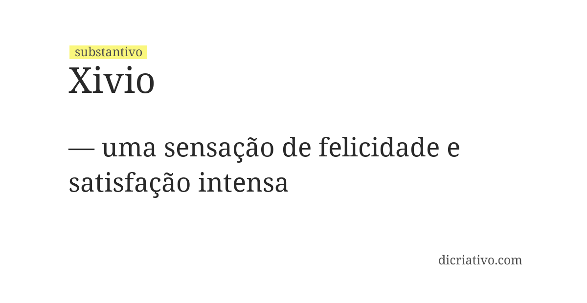 Significado de xivio