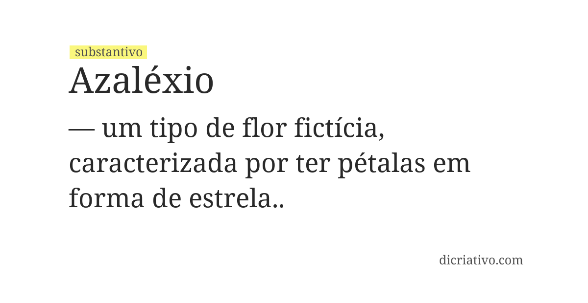Significado de azaléxio