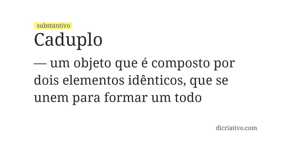 Significado de caduplo
