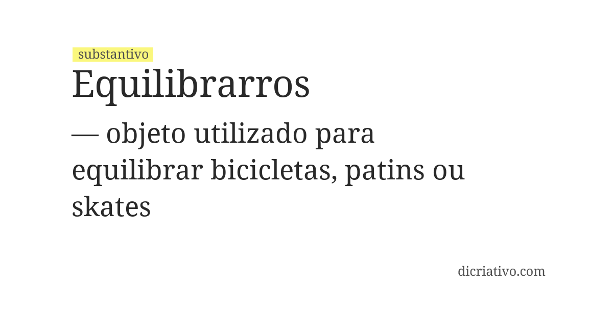 Significado de equilibrarros