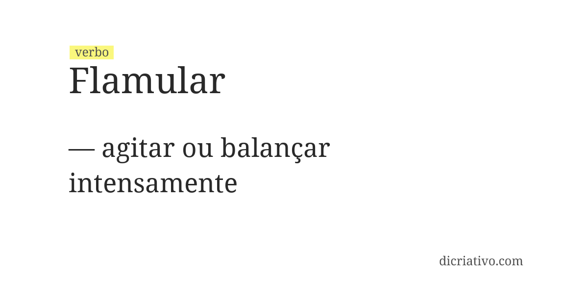 Significado de flamular