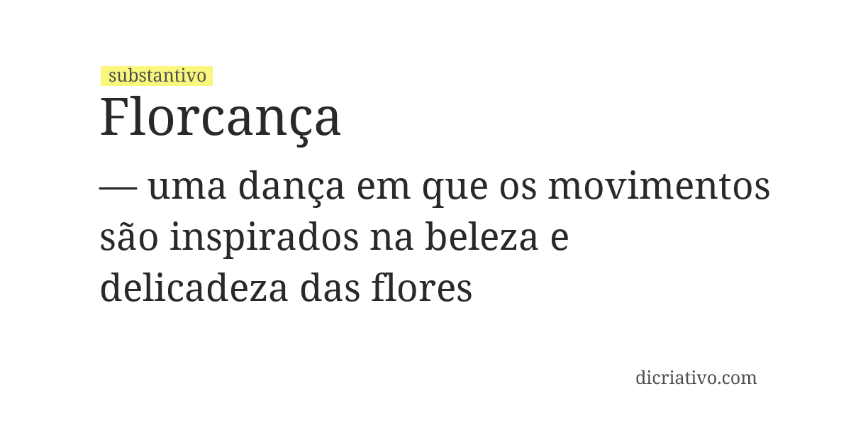 Significado de florcança